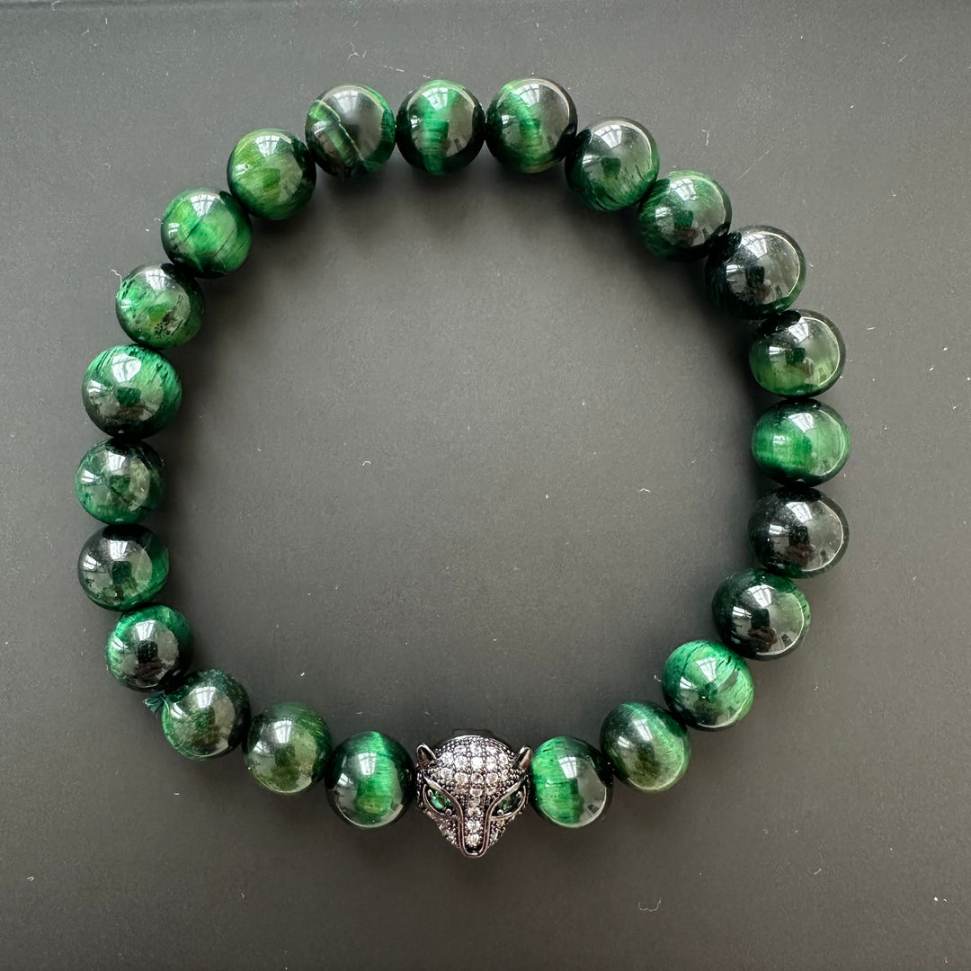 LUNALUX Black-Green Tiger's Eye Bracelet
