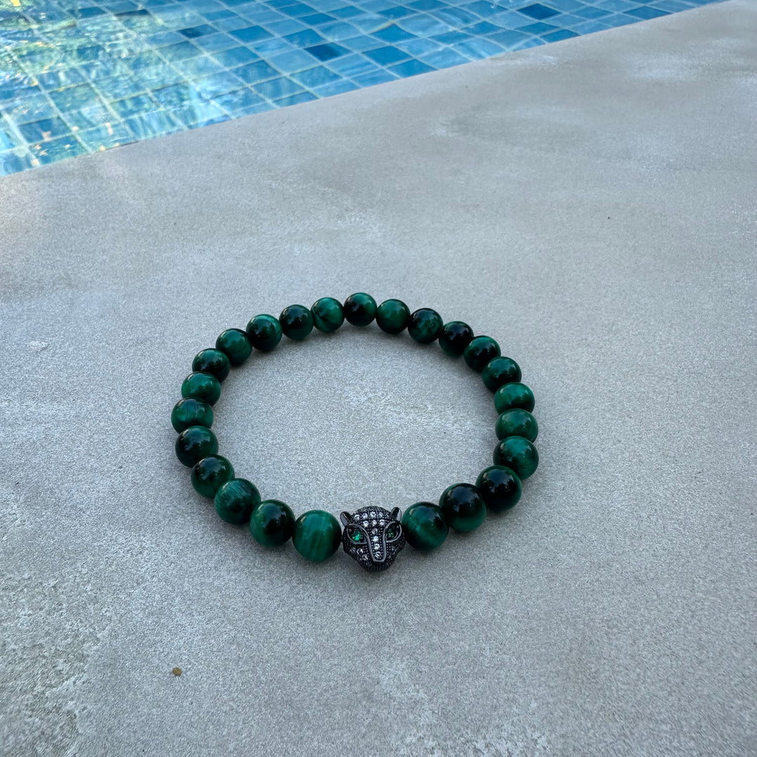 LUNALUX Black-Green Tiger's Eye Bracelet