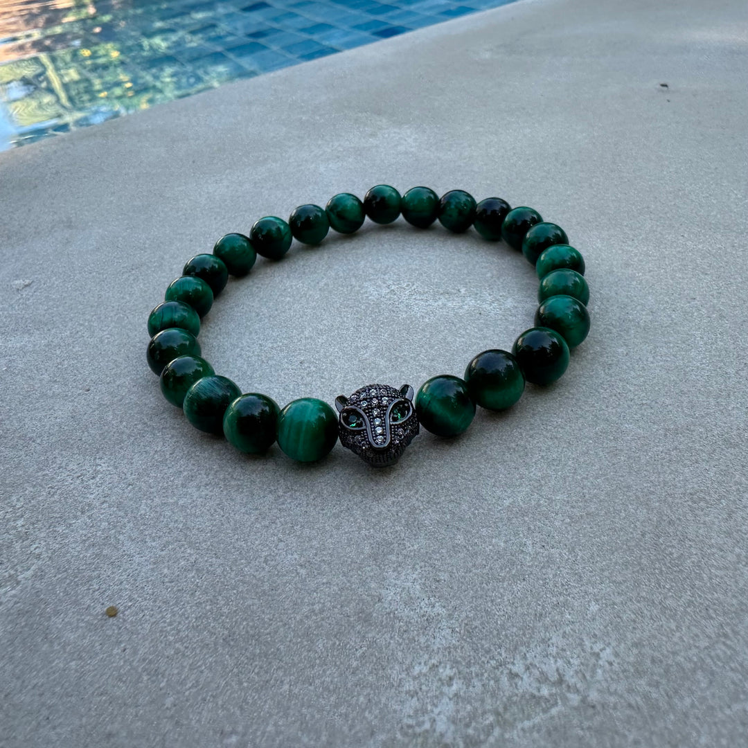 LUNALUX Black-Green Tiger's Eye Bracelet