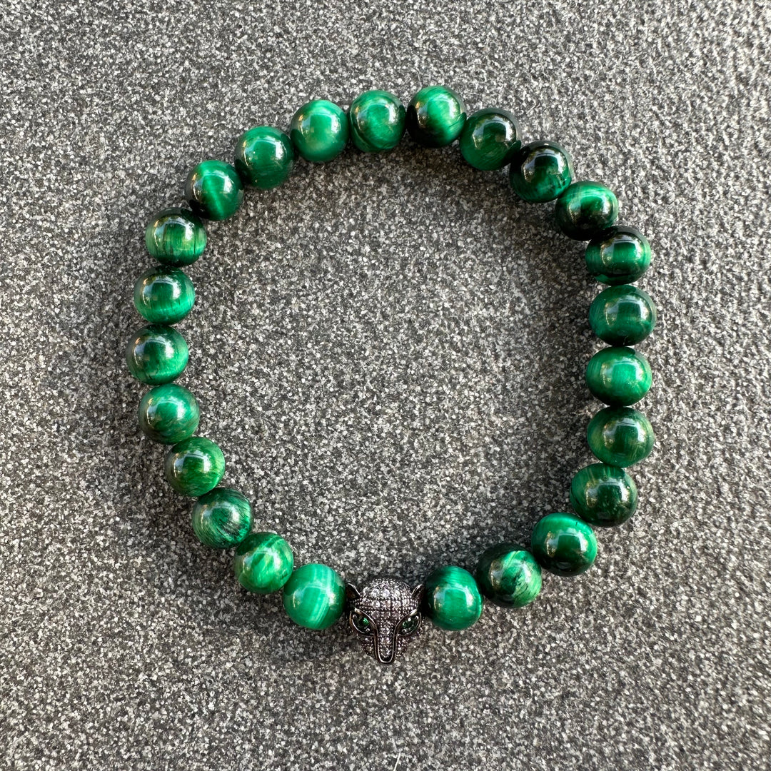 LUNALUX Black-Green Tiger's Eye Bracelet