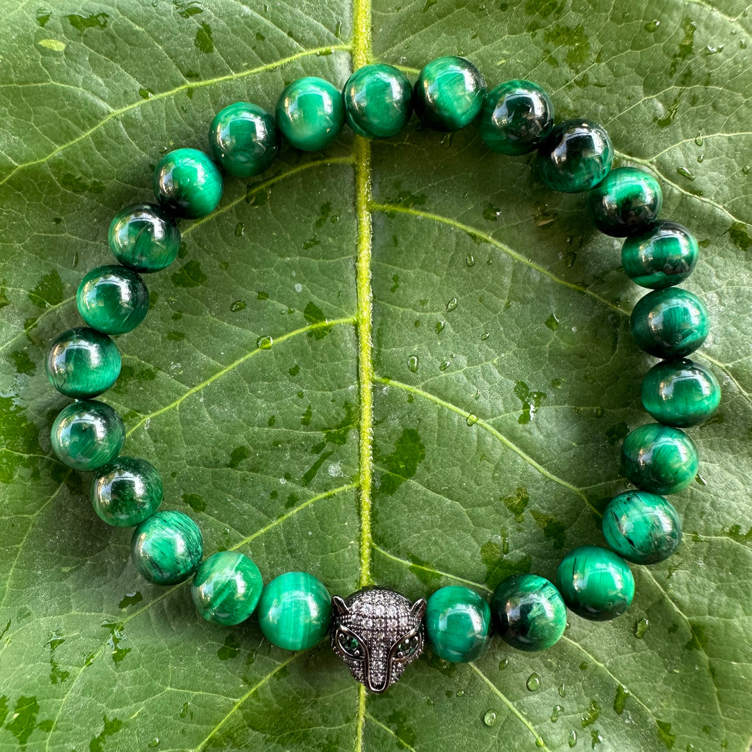 LUNALUX Black-Green Tiger's Eye Bracelet