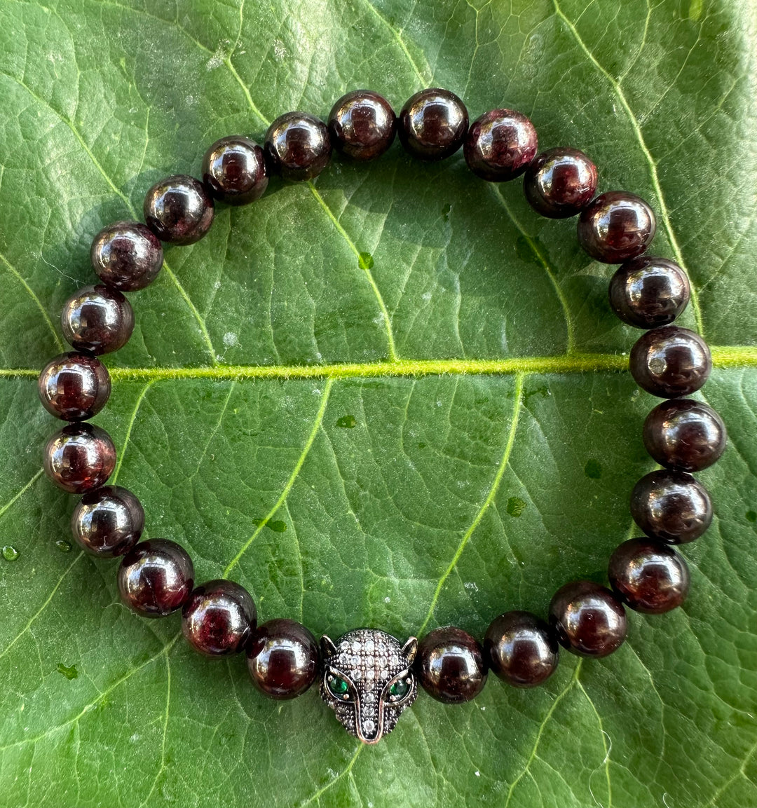 LUNALUX Garnet Stone Bracelet