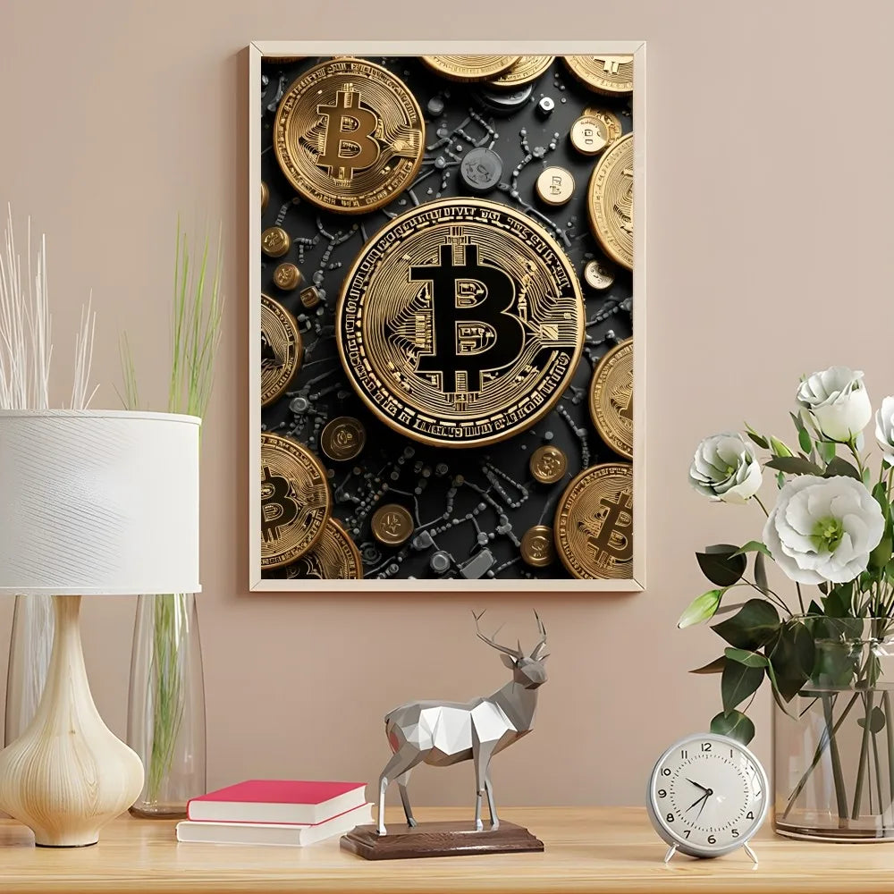 Bitcoin Gold Poster – Luxury & Modern Decoration