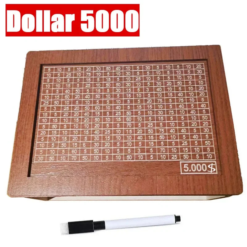 Wooden Money Box with Counter
