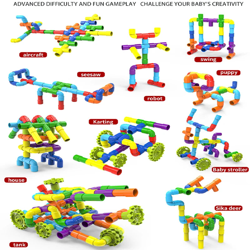 Creative Pipe Building Blocks DIY Toy