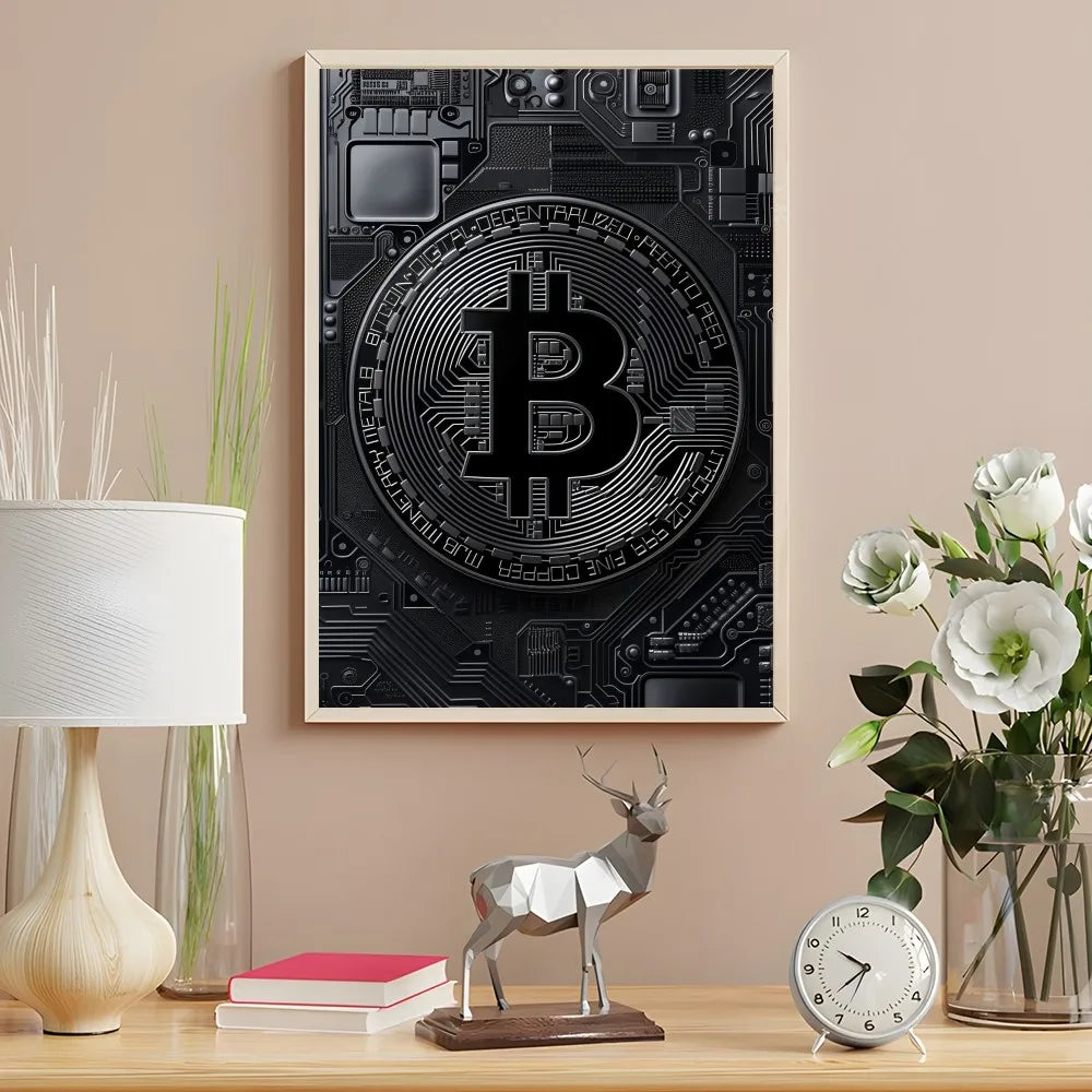 Bitcoin Gold Poster – Luxury & Modern Decoration