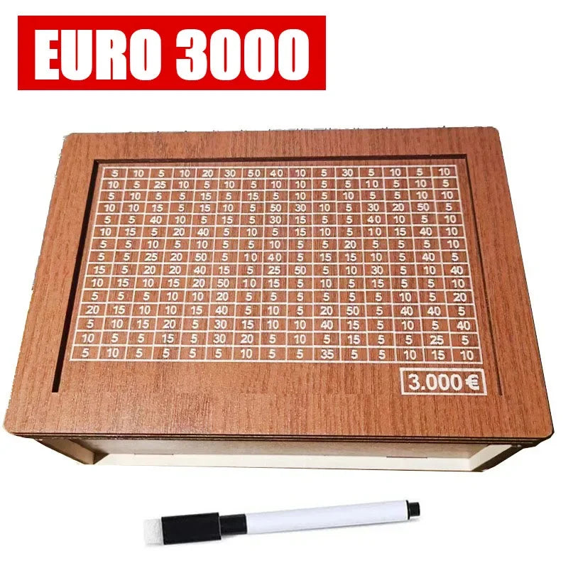 Wooden Money Box with Counter