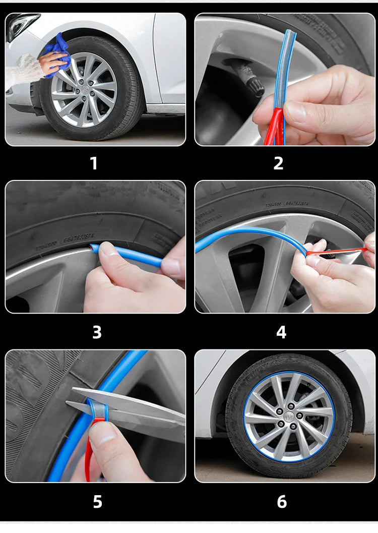 8M Car Bumper & Wheel Hub Decorative Trim Strip
