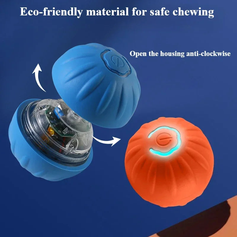 Automatic Moving Bouncing Light-Up Dog & Cat Toy Ball