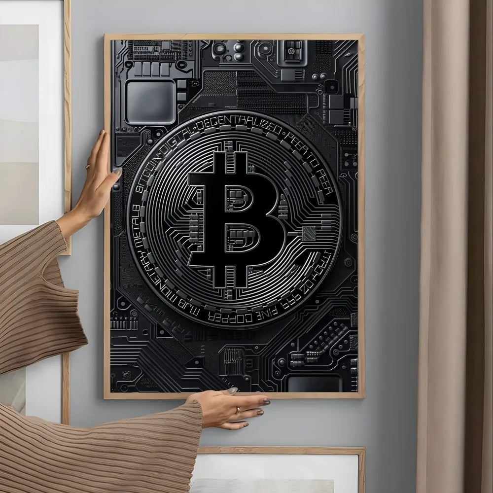 Bitcoin Gold Poster – Luxury & Modern Decoration