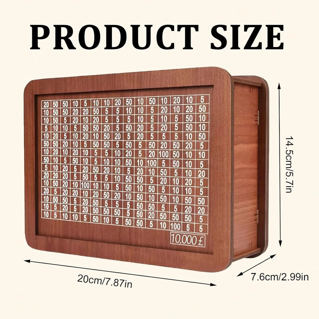 Wooden Money Box with Counter