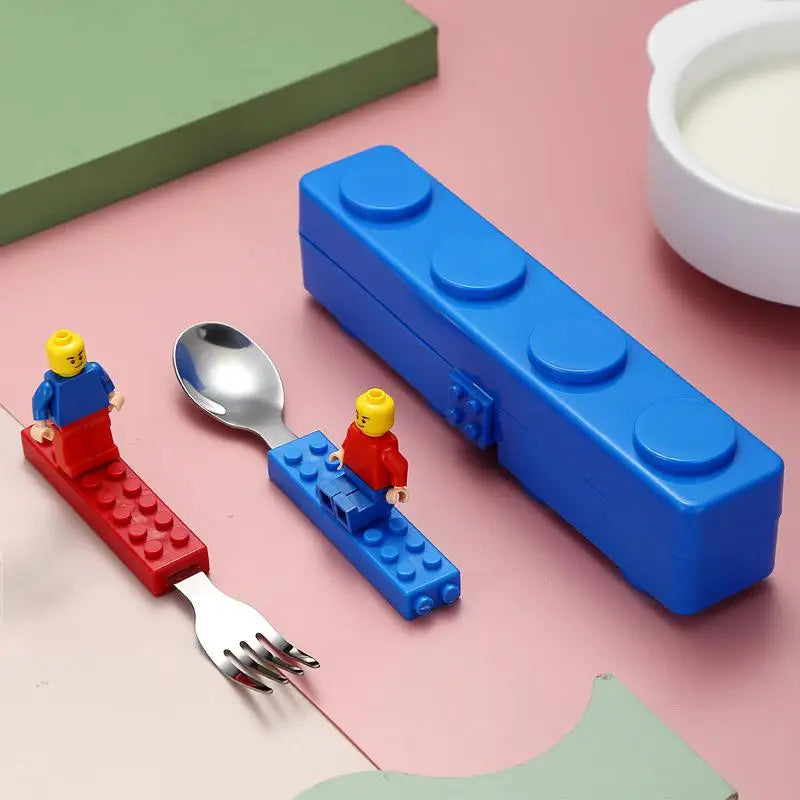 Creative Building Block Kids Cutlery Set