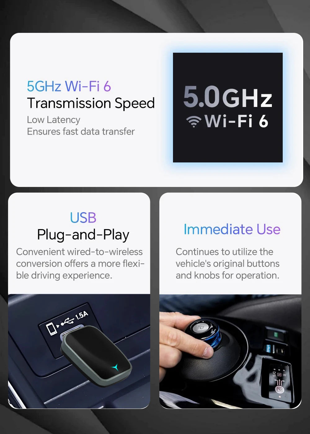 NEW 2-in-1 Wireless CarPlay AI Box