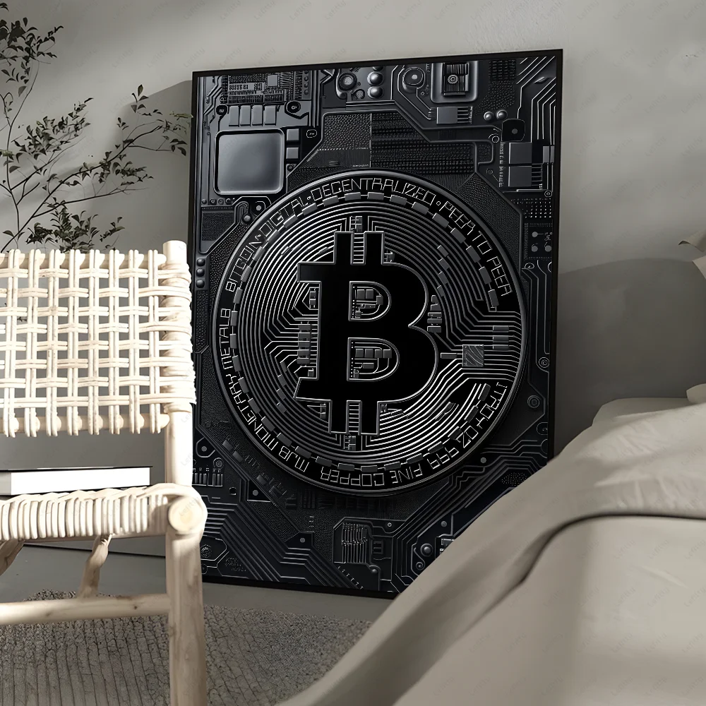 Bitcoin Gold Poster – Luxury & Modern Decoration