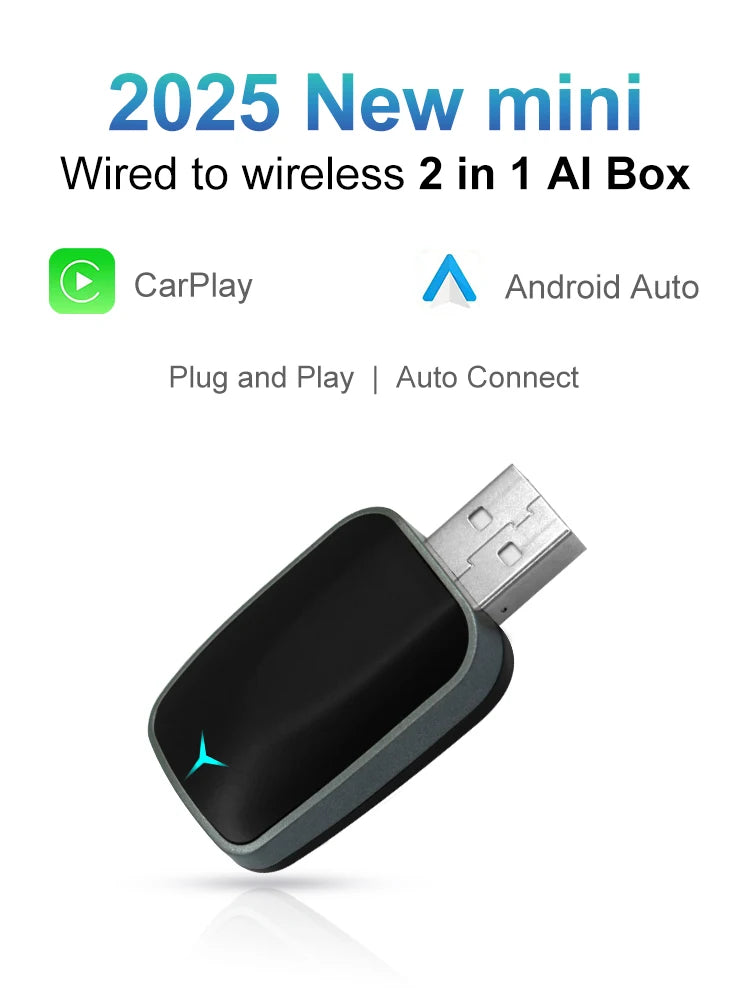 NEW 2-in-1 Wireless CarPlay AI Box