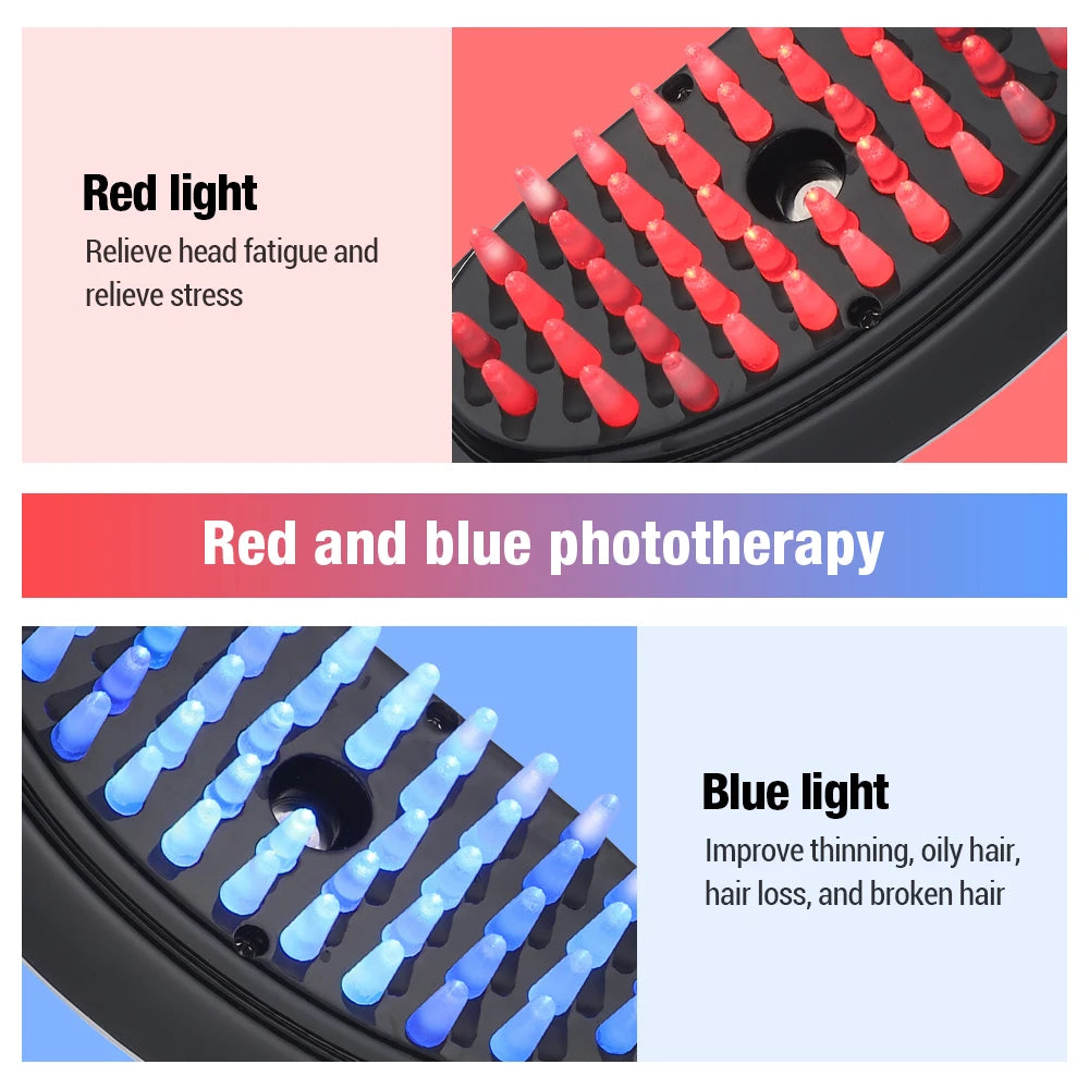 Electric Scalp Massage Comb with Red Light