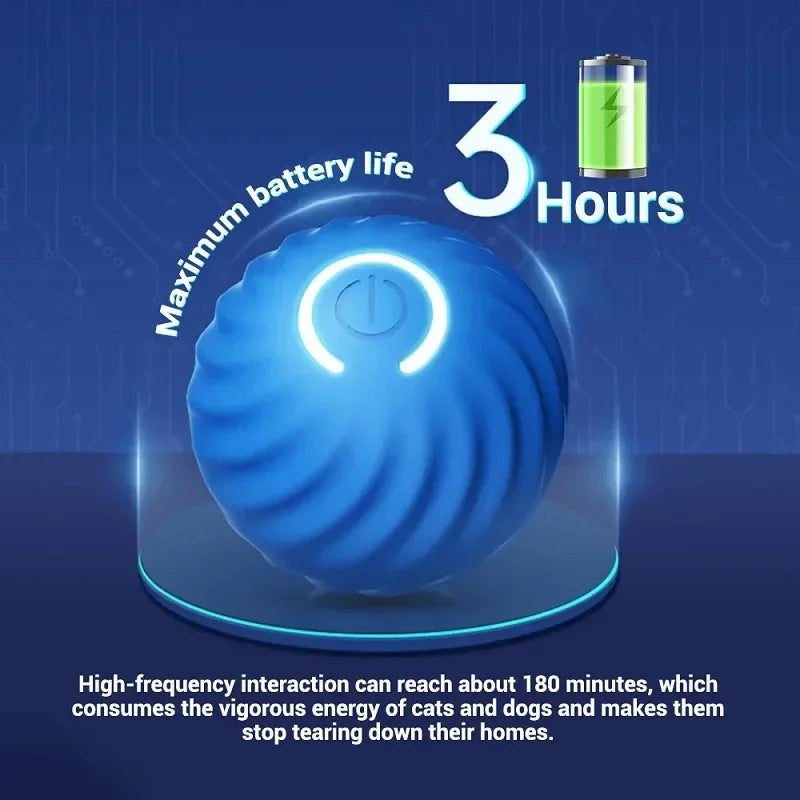 Automatic Moving Bouncing Light-Up Dog & Cat Toy Ball