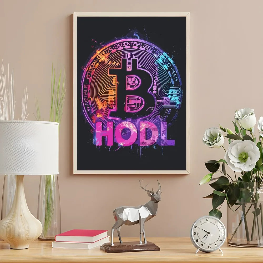 Bitcoin Gold Poster – Luxury & Modern Decoration