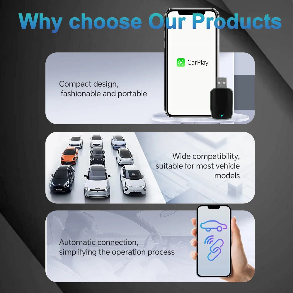 NEW 2-in-1 Wireless CarPlay AI Box