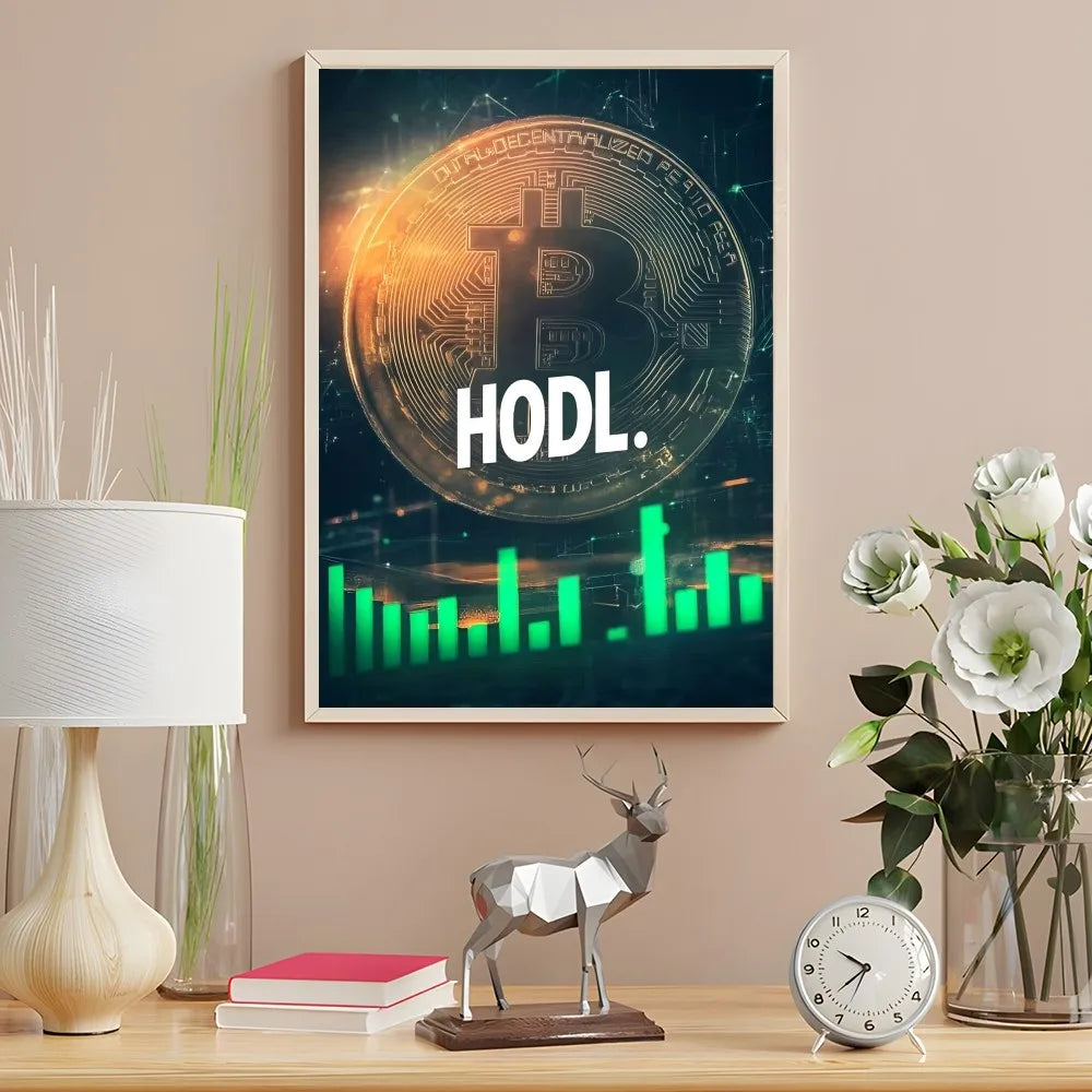 Bitcoin Gold Poster – Luxury & Modern Decoration