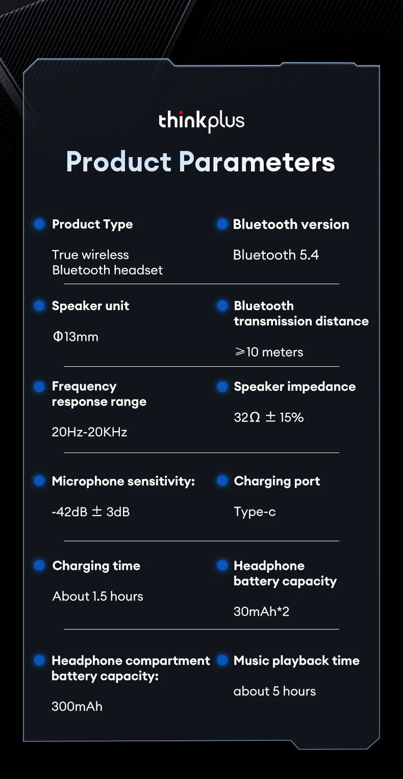 Lenovo LP49 TWS Bluetooth 5.4 Earphones