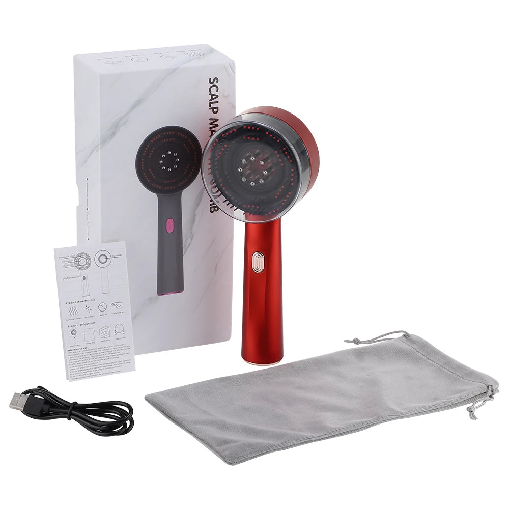 Electric Scalp Massage Comb with Red Light