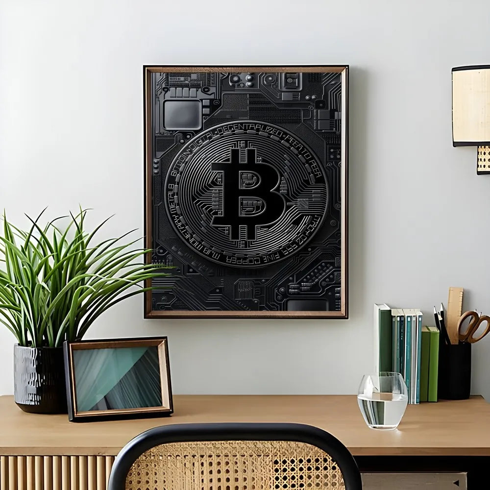 Bitcoin Gold Poster – Luxury & Modern Decoration