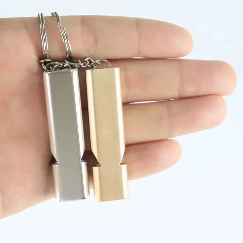 Flat Aluminum Alloy Dual Frequency Survival Whistle