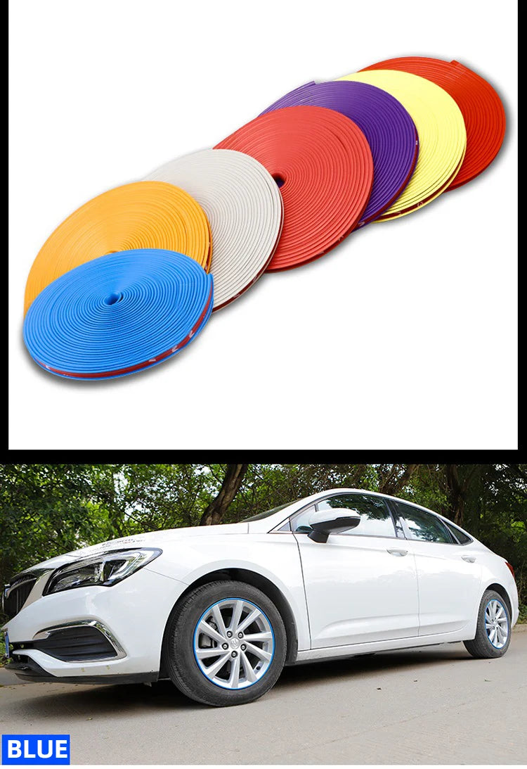 8M Car Bumper & Wheel Hub Decorative Trim Strip
