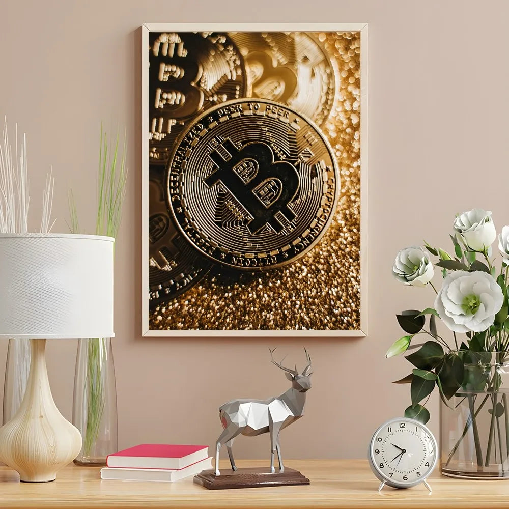 Bitcoin Gold Poster – Luxury & Modern Decoration