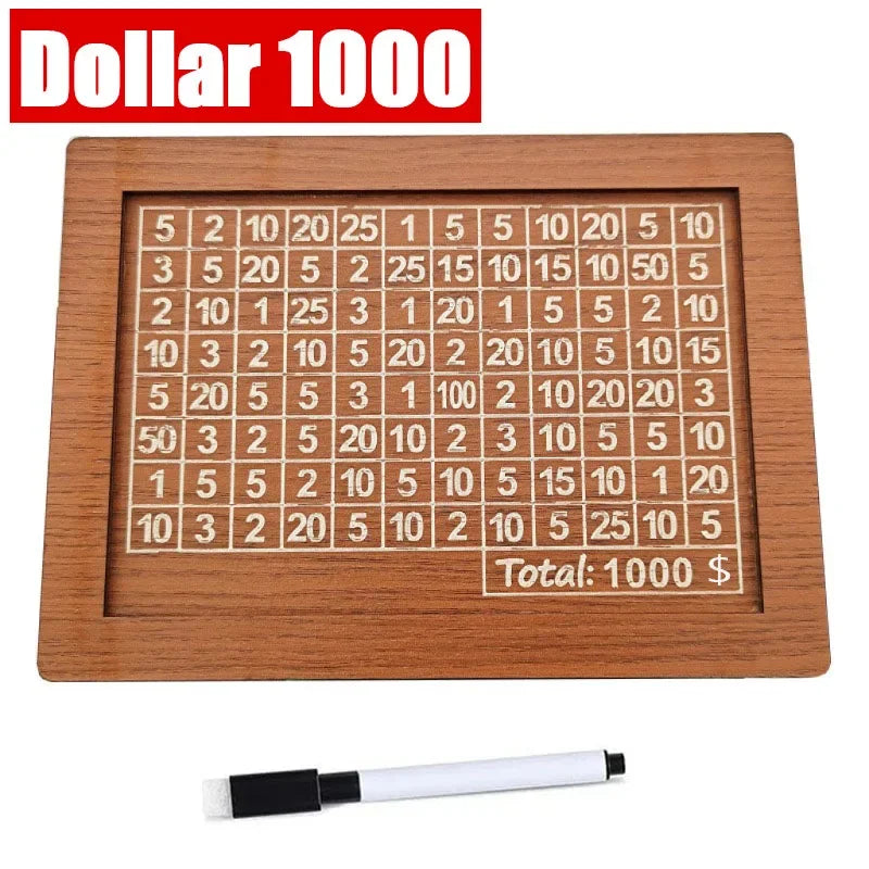 Wooden Money Box with Counter