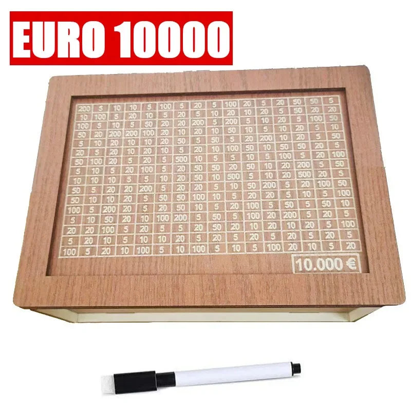 Wooden Money Box with Counter