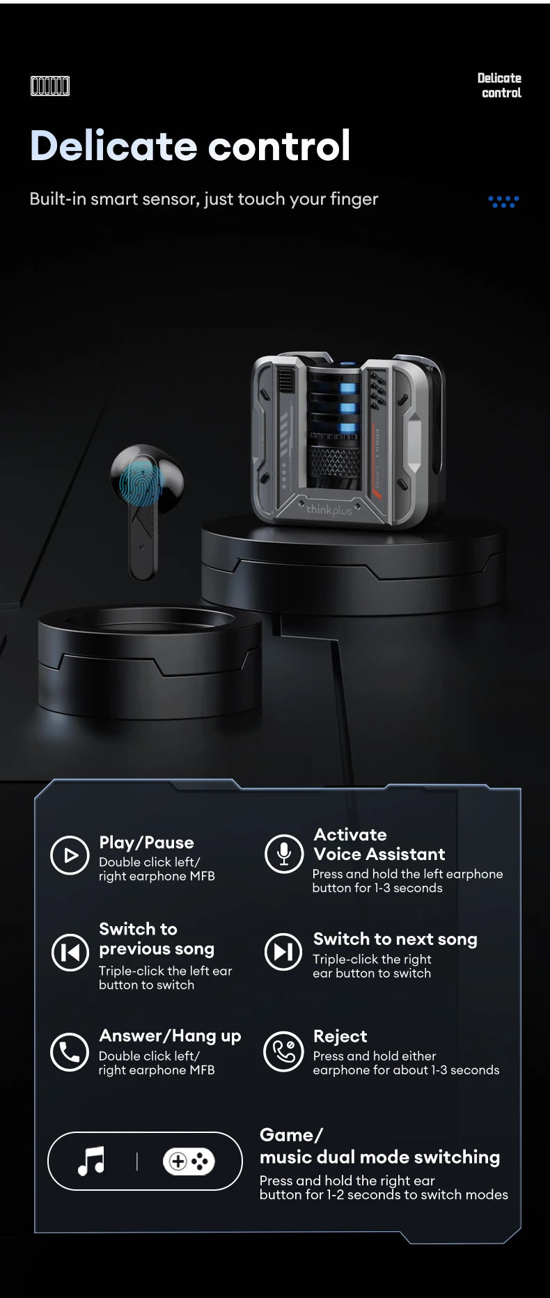 Lenovo LP49 TWS Bluetooth 5.4 Earphones