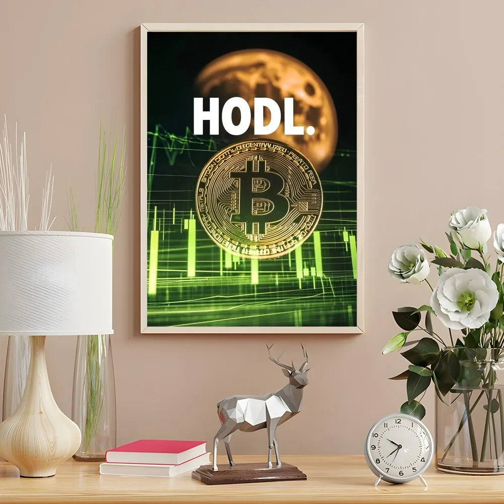 Bitcoin Gold Poster – Luxury & Modern Decoration