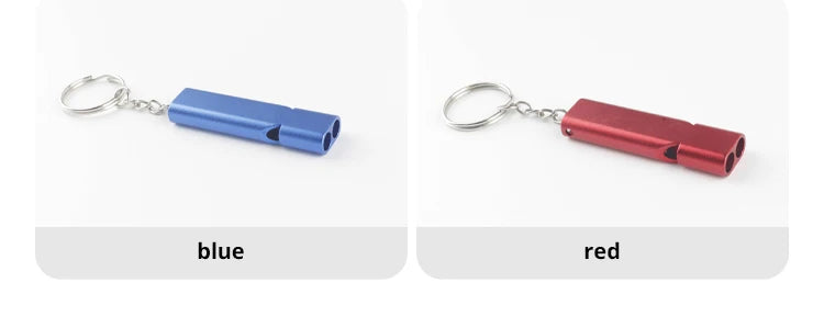 Flat Aluminum Alloy Dual Frequency Survival Whistle