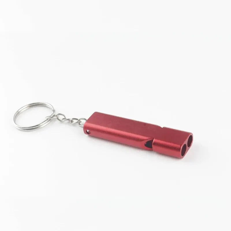Flat Aluminum Alloy Dual Frequency Survival Whistle