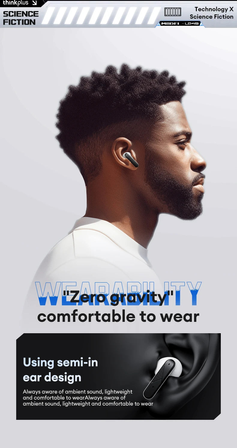 Lenovo LP49 TWS Bluetooth 5.4 Earphones