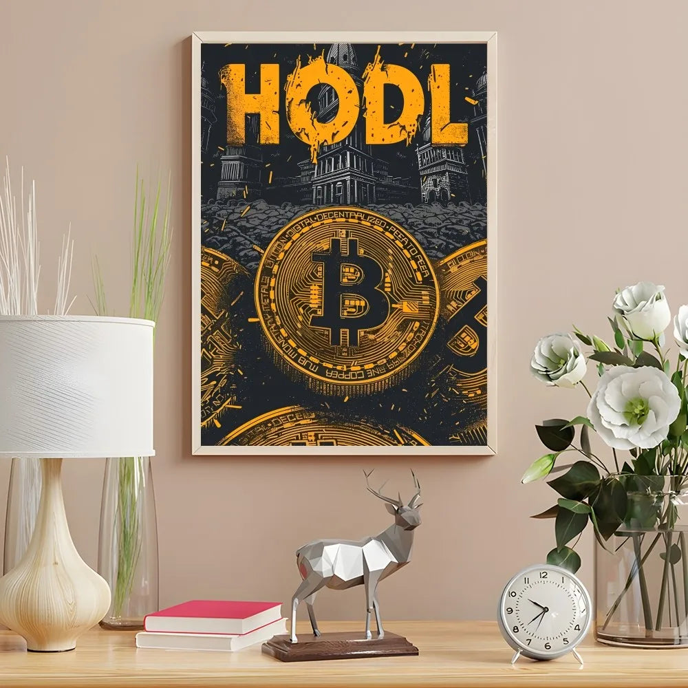 Bitcoin Gold Poster – Luxury & Modern Decoration