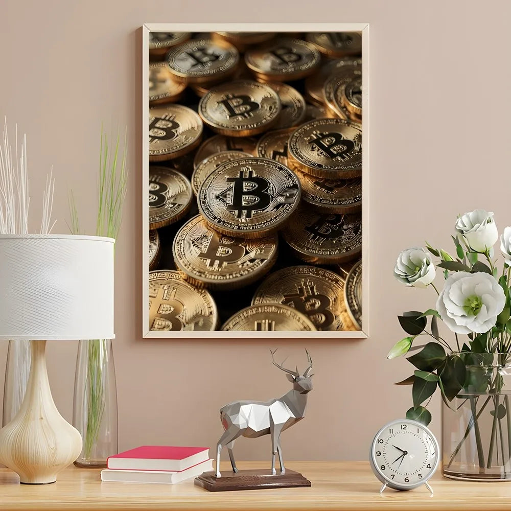 Bitcoin Gold Poster – Luxury & Modern Decoration