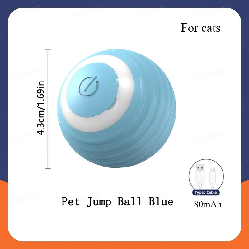 Automatic Moving Bouncing Light-Up Dog & Cat Toy Ball