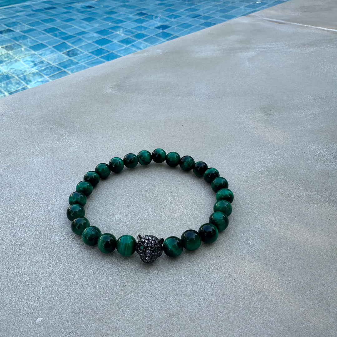 LUNALUX Black-Green Tiger's Eye Bracelet
