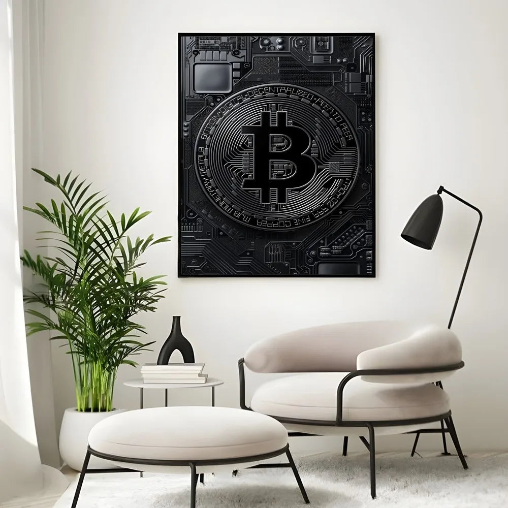 Bitcoin Gold Poster – Luxury & Modern Decoration