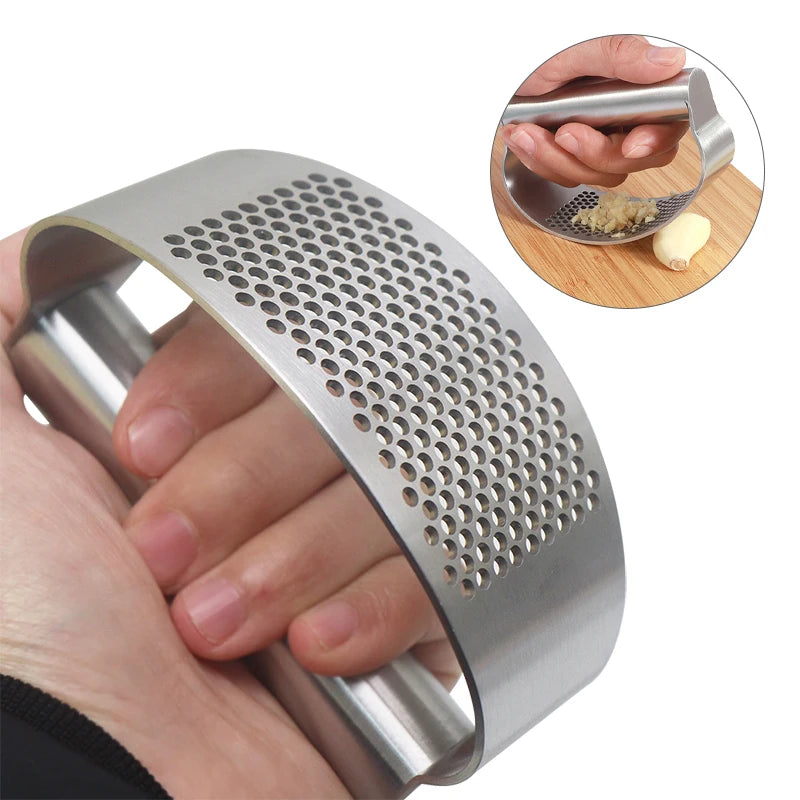 Stainless Steel Handheld Garlic Press