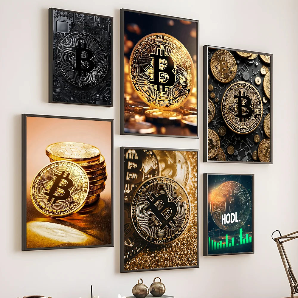 Bitcoin Gold Poster – Luxury & Modern Decoration