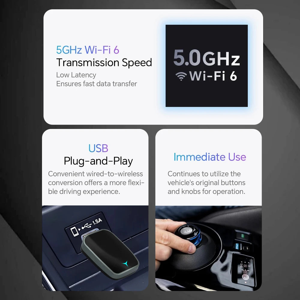 NEW 2-in-1 Wireless CarPlay AI Box