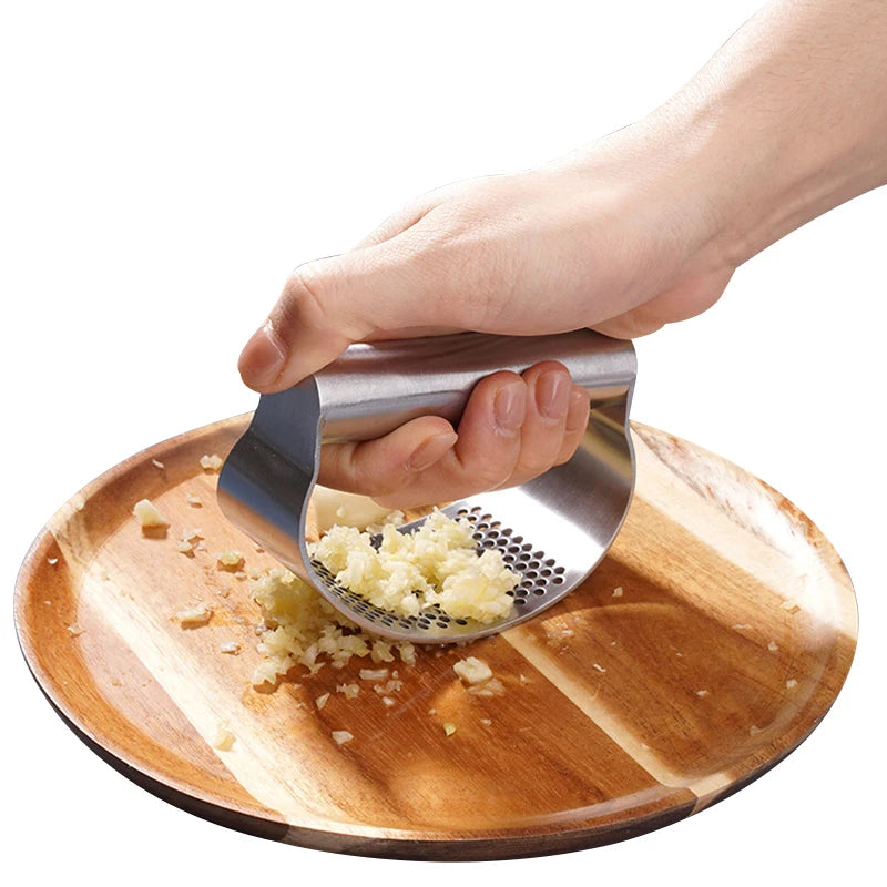 Stainless Steel Handheld Garlic Press