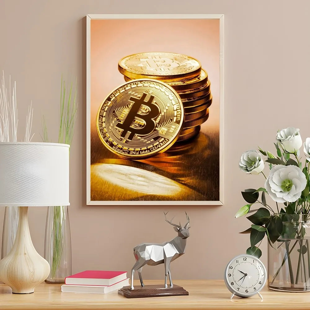 Bitcoin Gold Poster – Luxury & Modern Decoration