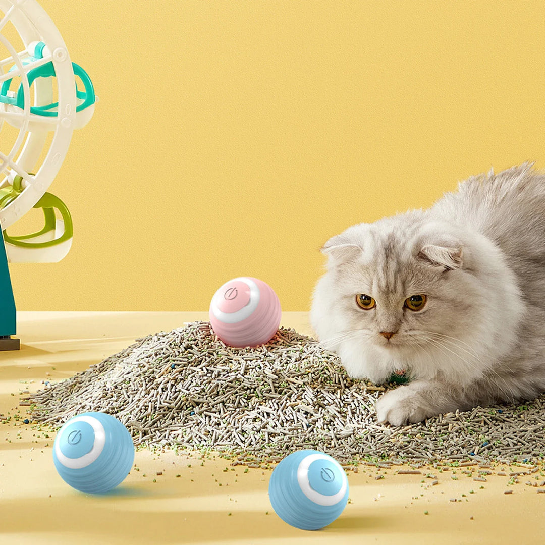Automatic Moving Bouncing Light-Up Dog & Cat Toy Ball