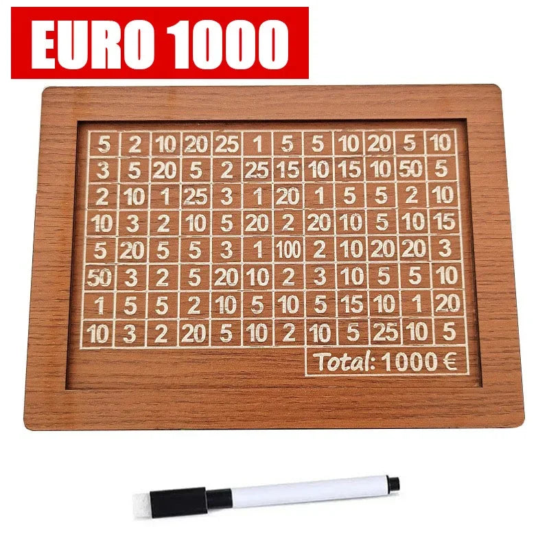 Wooden Money Box with Counter
