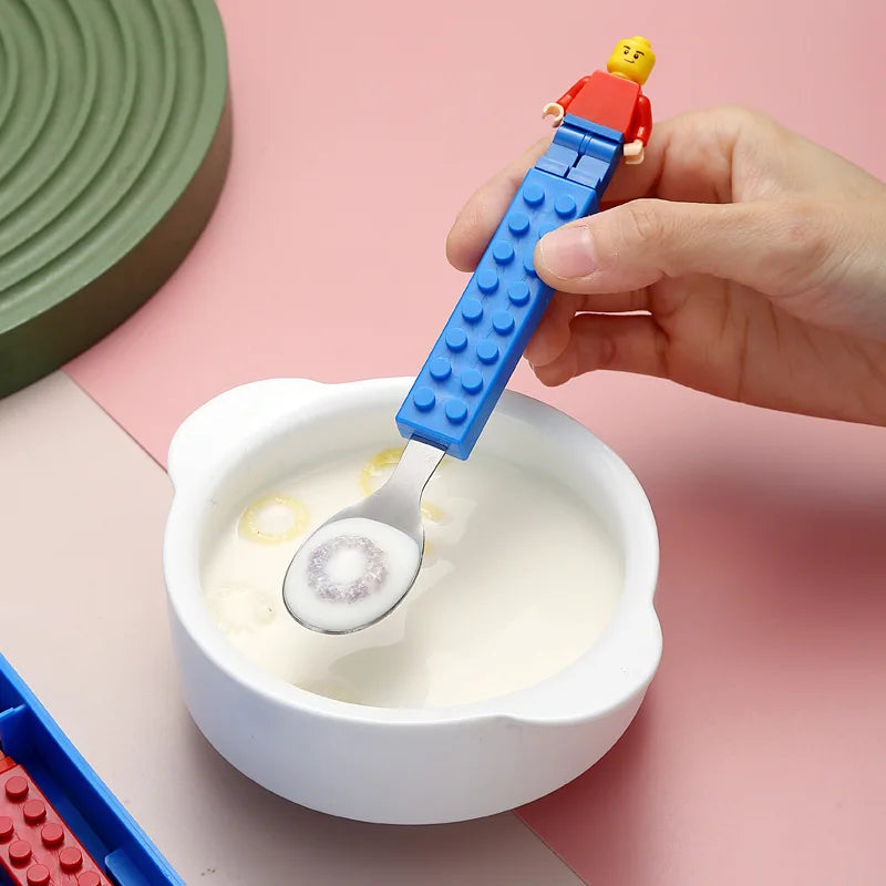 Creative Building Block Kids Cutlery Set